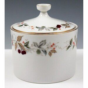 Vtg Wentworth Imperial Brewster Pattern #6501 Sugar Bowl w/Lid Berries Leaves